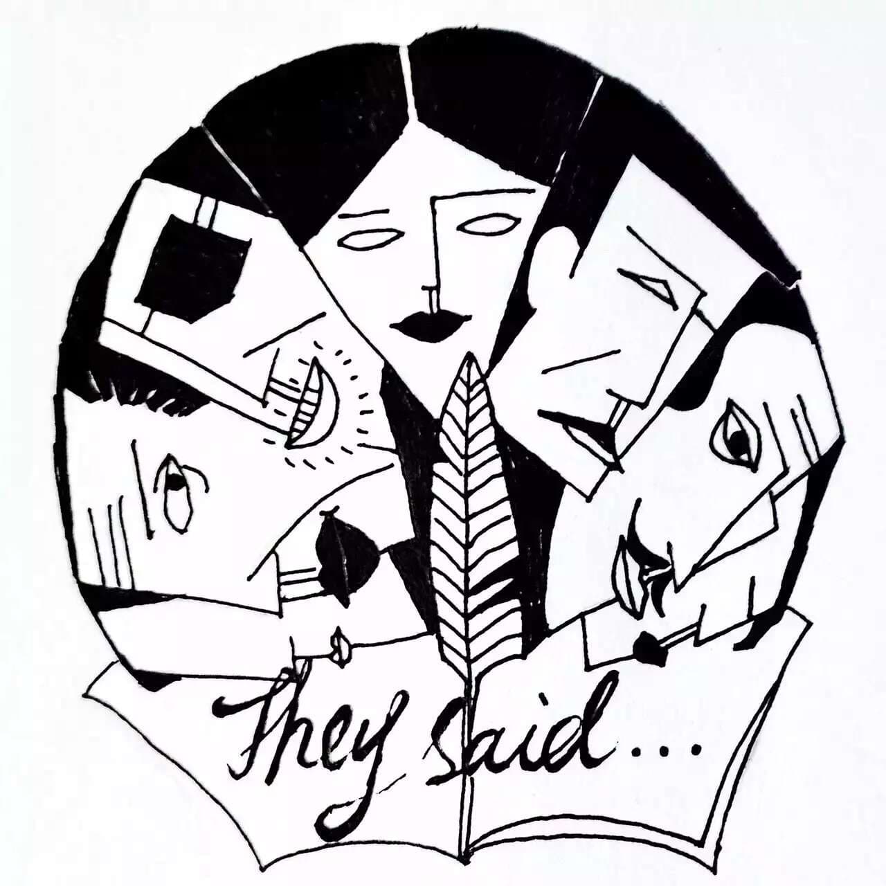 Theysaid black-and-white illustrated mark
